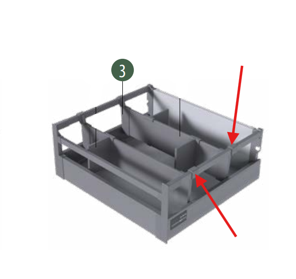 COMFORT BOX PLUS Cross Partition Connector | White & Silver