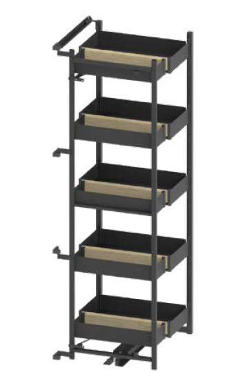 PURO MAXI SPACE DUO Tall Pull-Out System | 5-Level Kitchen Storage