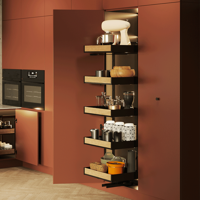 PURO MAXI SPACE 5-Level Pull-Out Pantry | MAXIMA PURO Line | REJS