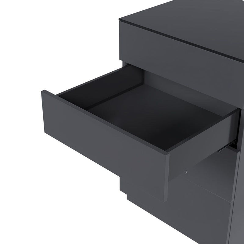 ULTRA BOX PUSH OPEN Drawer System H=118 mm (4.6") – Full Extension | White & Graphite