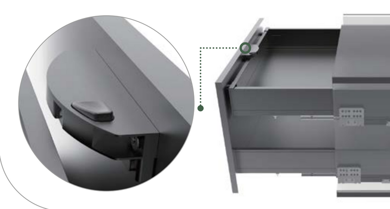 Internal Drawer Latch for ULTRA BOX | White & Graphite