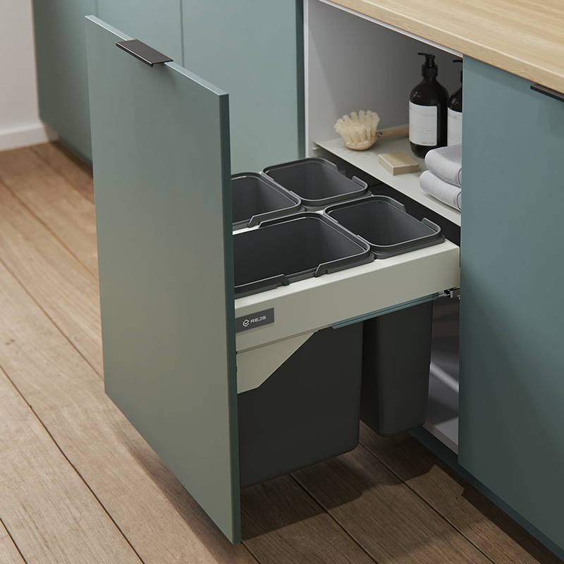SEGREGO Waste Drawer System | REJS Pull-Out Recycling Drawer