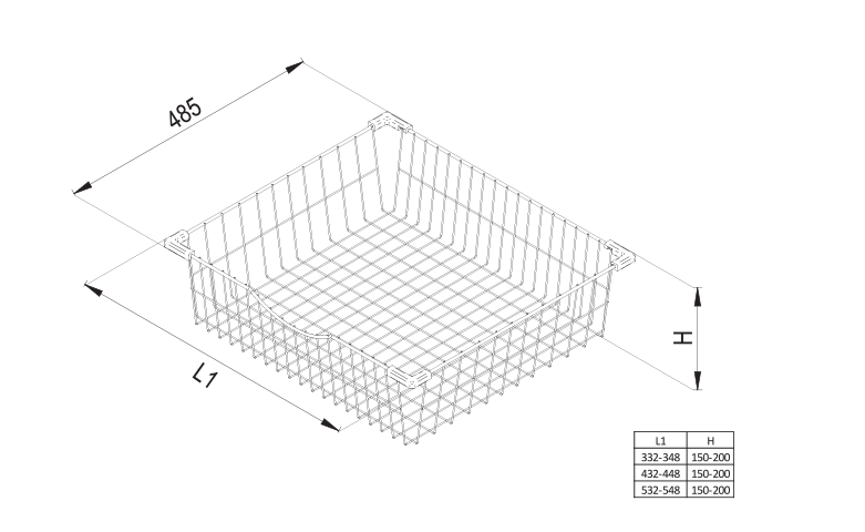 SIMPLA L-500 Wardrobe Basket