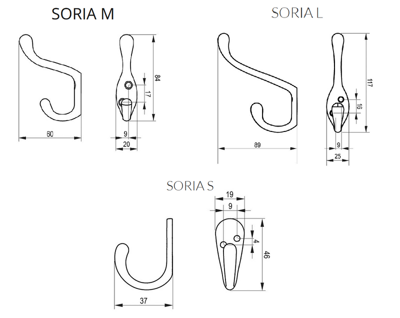 SORIA Furniture Hook